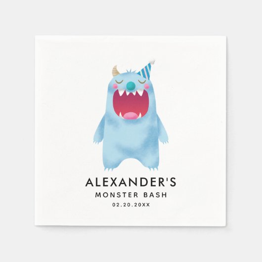 Monster Birthday Party Serviette (Vorderseite)