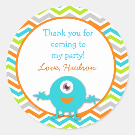 Monster Birthday Stickers (Vorderseite)