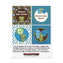 MONSTER Boy Baby Dusche Cupcake Topper Flüchtige B