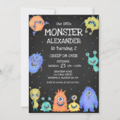 Monster Boy Geburtstagseinladung Einladung (Vorderseite)