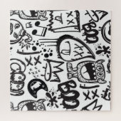 Monster Boys: Handgezeichnetes Muster Puzzle (Horizontal)
