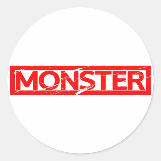 Monster-Briefmarke Runder Aufkleber (Vorderseite)