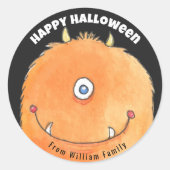 Monster Candy Happy Halloween Runder Aufkleber (Vorderseite)