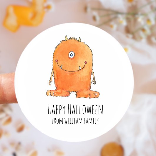 Monster Candy Happy Halloween Runder Aufkleber