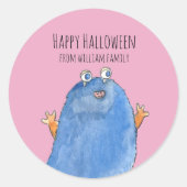Monster Candy Happy Halloween Runder Aufkleber (Vorderseite)