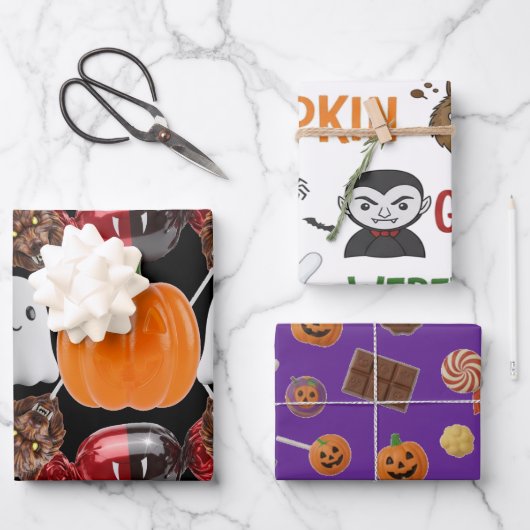 Monster Candy Parade Halloween-Geschenk Geschenkpapier Set (Vorderseite)