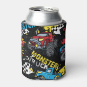 Monster Car: Abstraktes kindisch Muster Dosenkühler (Kanne Vorderseite)