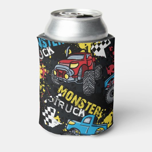 Monster Car: Abstraktes kindisch Muster Dosenkühler (Kanne Rückseite)