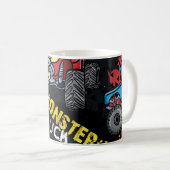 Monster Car: Abstraktes kindisch Muster Kaffeetasse (VorderseiteRechts)