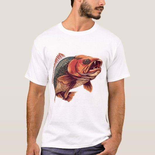 Monster Carp Fishing Angler Gift T-Shirt (Vorderseite)