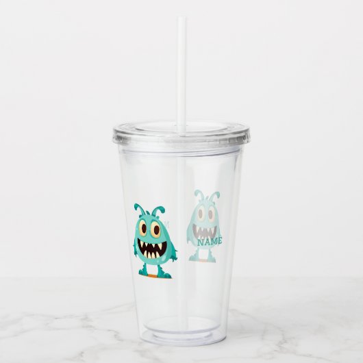Monster/Cartoon/Alien Acryltrinkbecher (Vorderseite)