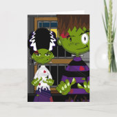 Monster Cartoon-Halloweens Frankensteins Karte (Vorderseite)