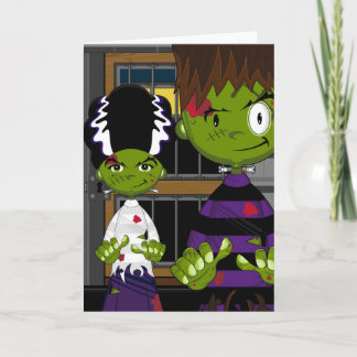 Monster Cartoon-Halloweens Frankensteins Karte