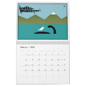 Monster-Cartoon-Kalender (zwei Seiten) Kalender (Feb 2026)