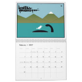 Monster-Cartoon-Kalender (zwei Seiten) Kalender (Feb 2027)