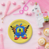 Monster Character Owl Bird Animated Dinner Plate Pappteller (Party)