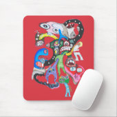 Monster-Collage Mousepad (Mit Mouse)