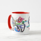 Monster-Collage Tasse (Vorderseite Links)