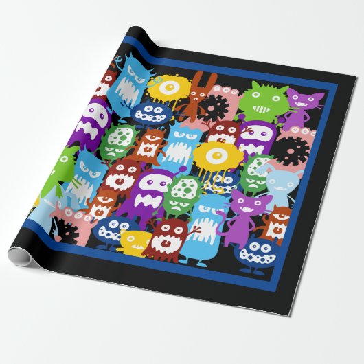 Monster Collage Wrapping Paper Geschenkpapier (Ungerollt)
