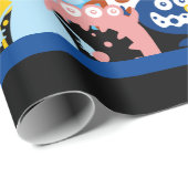 Monster Collage Wrapping Paper Geschenkpapier (Rolleneckpunkt)
