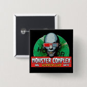 MONSTER COMPLEX 2-INCH-SQUARE-SCHALTFLÄCHE BUTTON (Vorne & Hinten)