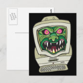 Monster Computer Postkarte (Vorne/Hinten)
