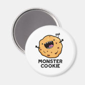 Monster Cookie Funny Food Puff Magnet (Vorderseite/Rückseite)