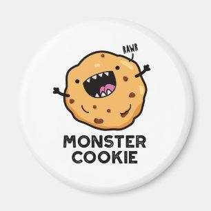 Monster Cookie Funny Food Puff Magnet