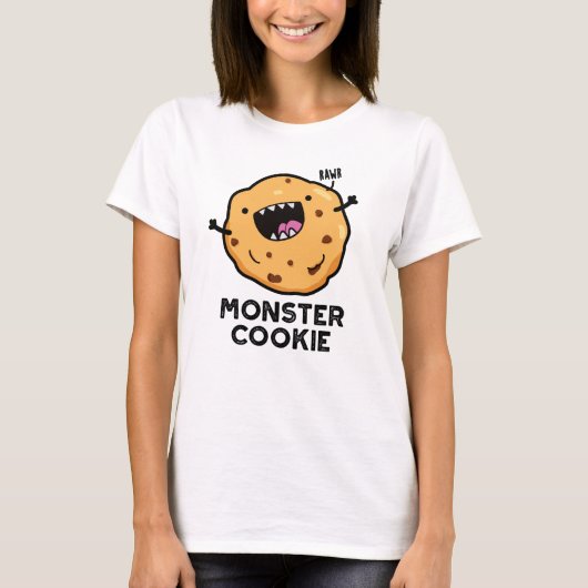 Monster Cookie Funny Food Puff T-Shirt (Vorderseite)