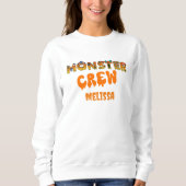 Monster Crew Individuelle Name Halloween Sweatshirt (Vorderseite)