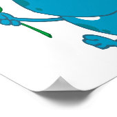 Monster der niedlichen blauen Liebe Poster (Ecke)