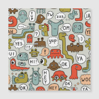 Monster des niedlichen Cartoon: Nahtloser Hintergr