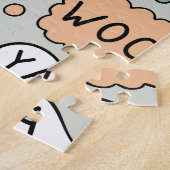 Monster des niedlichen Cartoon: Nahtloser Hintergr Puzzle (Seite)