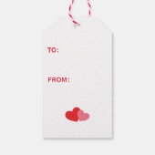 Monster des niedlichen Valentinstag Roter Cartoon Geschenkanhänger (Rückseite)