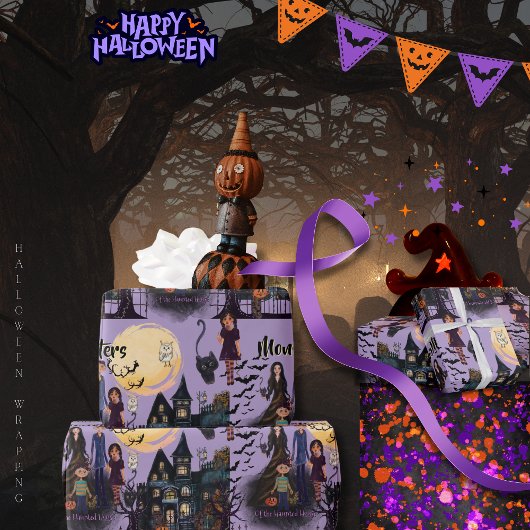 Monster des Spuk Hauses Geschenkpapier