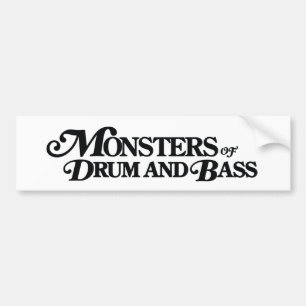Monster des Trommel-und Bass-Stoß-Aufklebers Autoaufkleber