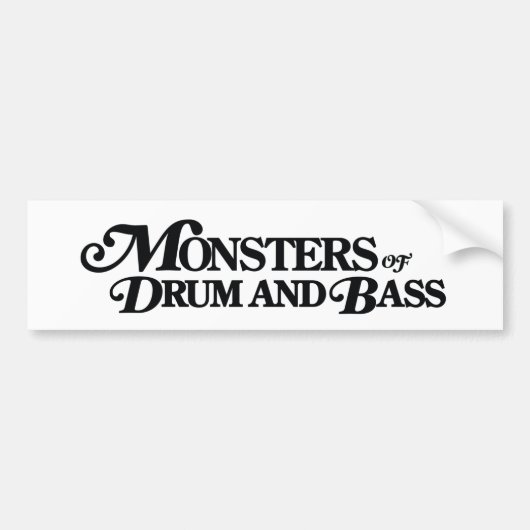 Monster des Trommel-und Bass-Stoß-Aufklebers Autoaufkleber (Vorne)