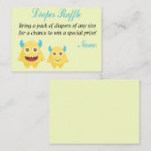 Monster Diaper Raffelkarten Platzkarte (Vorne/Hinten)
