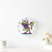 Monster Dink Madness Pickleball  Runde Wanduhr (Zuhause)