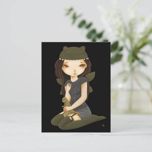 Monster - Dinosaurier-Märchen Postkarte (Stehend Vorderseite)