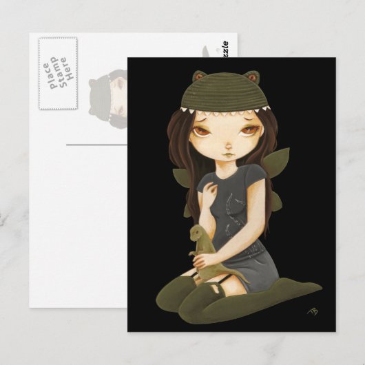 Monster - Dinosaurier-Märchen Postkarte (Vorne/Hinten)