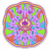 Monster Donut Aufkleber (Vorderseite)