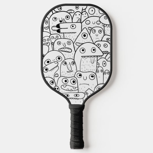 Monster Doodles Pickleball Schläger (Vorderseite)