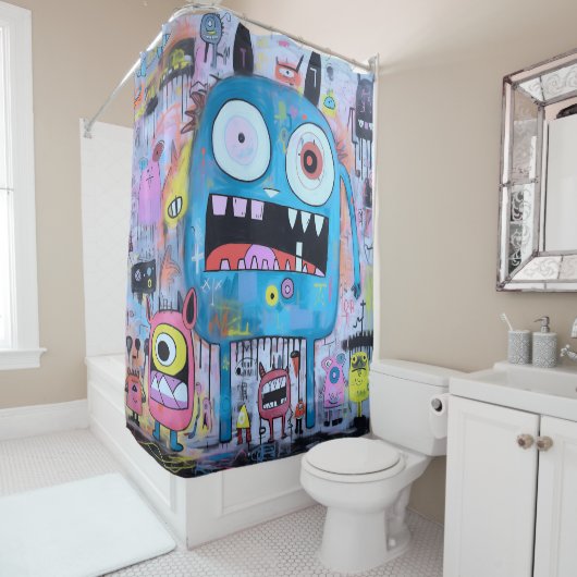 Monster-Duschvorhang Duschvorhang (Beispiel)