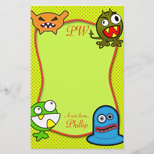 Monster - eine Anmerkung von… Briefpapier (Vorderseite)