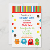 Monster Einladungen zum Geburtstag (Vorderseite)