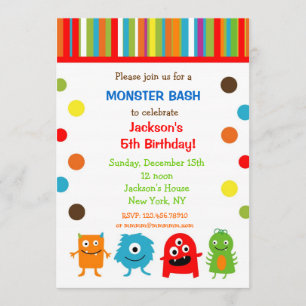 Monster Einladungen zum Geburtstag