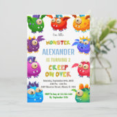 Monster Einladungen zum Geburtstag, Fliegenmonster (Stehend Vorderseite)