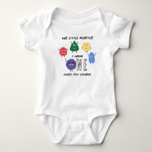 Monster-Erstgeburtstagsfeier Baby Strampler