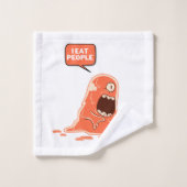 Monster essen Leute Badhandtuch Set (Waschlappen)